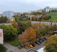 A view of the housing estate amidst greenery on Tiglerova Street in Bratislava, Karlova Ves.