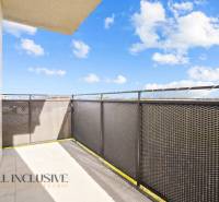 A balcony with a view in a two-room apartment in Panónsky háj in Dunajská Streda.