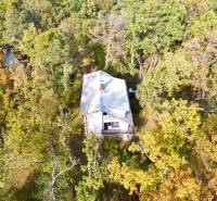 A cabin hidden in the forest near Gazárka in Šaštín-Stráže surrounded by autumn nature.