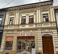 Commercial premises on Mostová Street in Ružomberok with rich architecture and a glass display window.