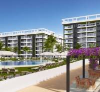 Recreational apartment in Torrevieja with a pool, terrace, and outdoor seating.