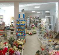 The interior of a store with a variety of flowers, decorations, and various household items.