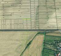 Aerial view of agricultural and forest land plots in Nová Ves nad Váhom.