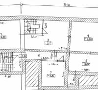Floor plan of commercial spaces, showing rooms and dimensions for the purposes of Čadca.