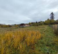 Plots - living in Velky Báb with grass and a view of the surrounding houses and trees.