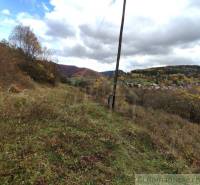 Nature in Hlboké nad Váhom, Gardens in the autumn season, with a view of the hills and the village.