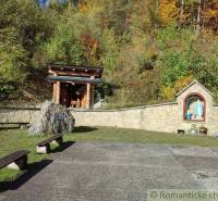 Natural chapel and memorial stone in the Gardens of Hlboké nad Váhom.