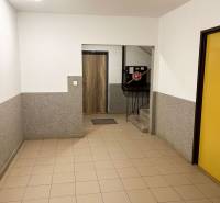 Entrance hall with tiles and stairs in a residential building.