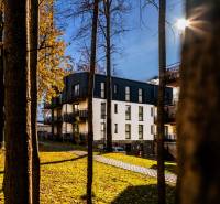 2-room apartment on Lúčná Street in Štrba, surrounded by an autumn deciduous park.