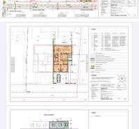 Project documentation for a family house on Ivana Braunera Street in Nitra, including floor plan and sections.