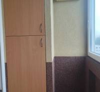 Loggia in a 3-room apartment with a cabinet and tiles, Čadca, Okružná Street.