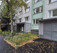 An apartment building on Ovručská Street in Košice, Dargovských hrdinov district, surrounded by greenery.