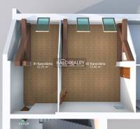 Floor plan of offices with wood decor flooring, dimensions 22.25 m² and 33.40 m².