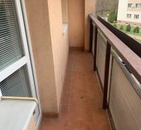 Balcony on Tylova Street, Bratislava - Nové Mesto at a 2-room apartment with ceramic tiles.