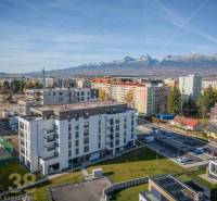 A building in Poprad with a view of the Tatras, suitable for a 2-room apartment.