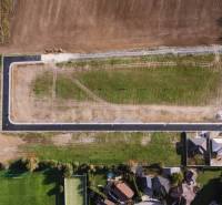 Aerial view of plots in Horné Štitáre designated for Residential Land.