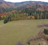 Autumn landscape at the Recreational Grounds in the area of Lazy pod Makytou, Čertov, surrounded by forests.
