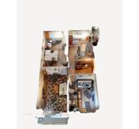 3-room apartment with wood-patterned flooring, furnished in a pleasant style.