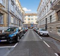 Gunduličova Street in Bratislava - Old Town with parked cars.