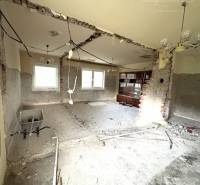 Interior reconstruction in a family house with building materials and tools.