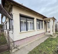 A family house in Strekov with a garden, accessible by a concrete walkway.