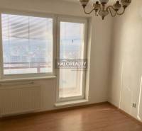 A room with a radiator, a wooden decor floor, and a view in a 4-room apartment.
