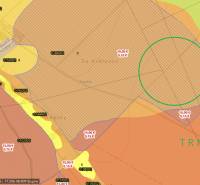 Map of agricultural and forest lands around Trnava.