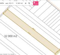 Map of agricultural land in Zvončín near Trnava, area 31,887 m².