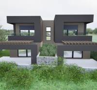 A recreational apartment in the city of Vodice with modern architecture and a landscaped garden.