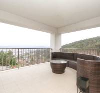 Spacious balcony of a 3-room apartment in Trenčín on Saratovská Street with a panoramic view.