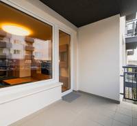 The balcony of a 2-room apartment on Liptovská Street in Trenčín with a view of the surroundings.