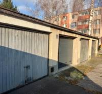 A row of garages in the housing estate near the apartment building, Senica, Ružová, 3-room apartment.