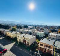 View of houses and streets in Prievidza on I. Krasko from a 4-room apartment.