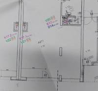 Floor plan of commercial premises with details of technical installation.