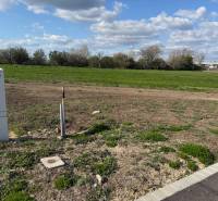 Commercial land in Trnava with a grassy area and an electrical distribution box for sale.