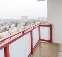 A balcony with a view of the city skyline in Bratislava - Dúbravka on Drobného Street.