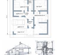 Floor plan of a house with a garage for the project 