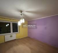 A room in a 2-room apartment with a purple wall, floor with wood decor.