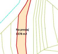 Map of agricultural and forest land for sale in Horná Súča, 1378 m².