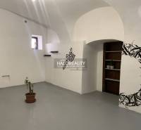 Offices with white walls, floral pattern, and a small potted plant.