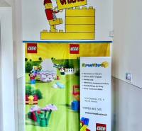 A stand with a LEGO motif in the offices on M.R. Štefánik Street in Trenčín.
