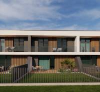 A family house on Drieňová Street in Nitra with terraces and glass railings.