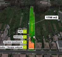 Aerial view of a family house in Machulince with a large plot, gas, and electricity.