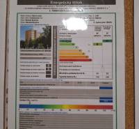 Energy label with data for the apartment building on Chabenecká Street, Banská Bystrica.