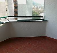 A balcony with tiles in a 4-room apartment on Martinengova Street in Bratislava - Old Town.