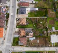 Aerial view of a family house with a plot on Partizánska Street in Bánovce nad Bebravou.