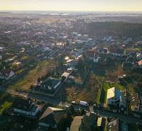 Aerial view of a residential area in Lozorno on Borovicova Street, plots - housing.