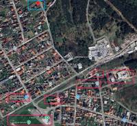 Aerial view of Lozorno, Borovicová Street and surroundings, designated for residential living.