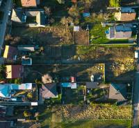 Aerial view of houses and properties on Borovicova Street in Lozorno.