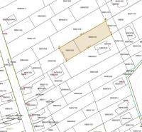 Cadastral map of plots on Borovicova Street in Lozorno for residential purposes.